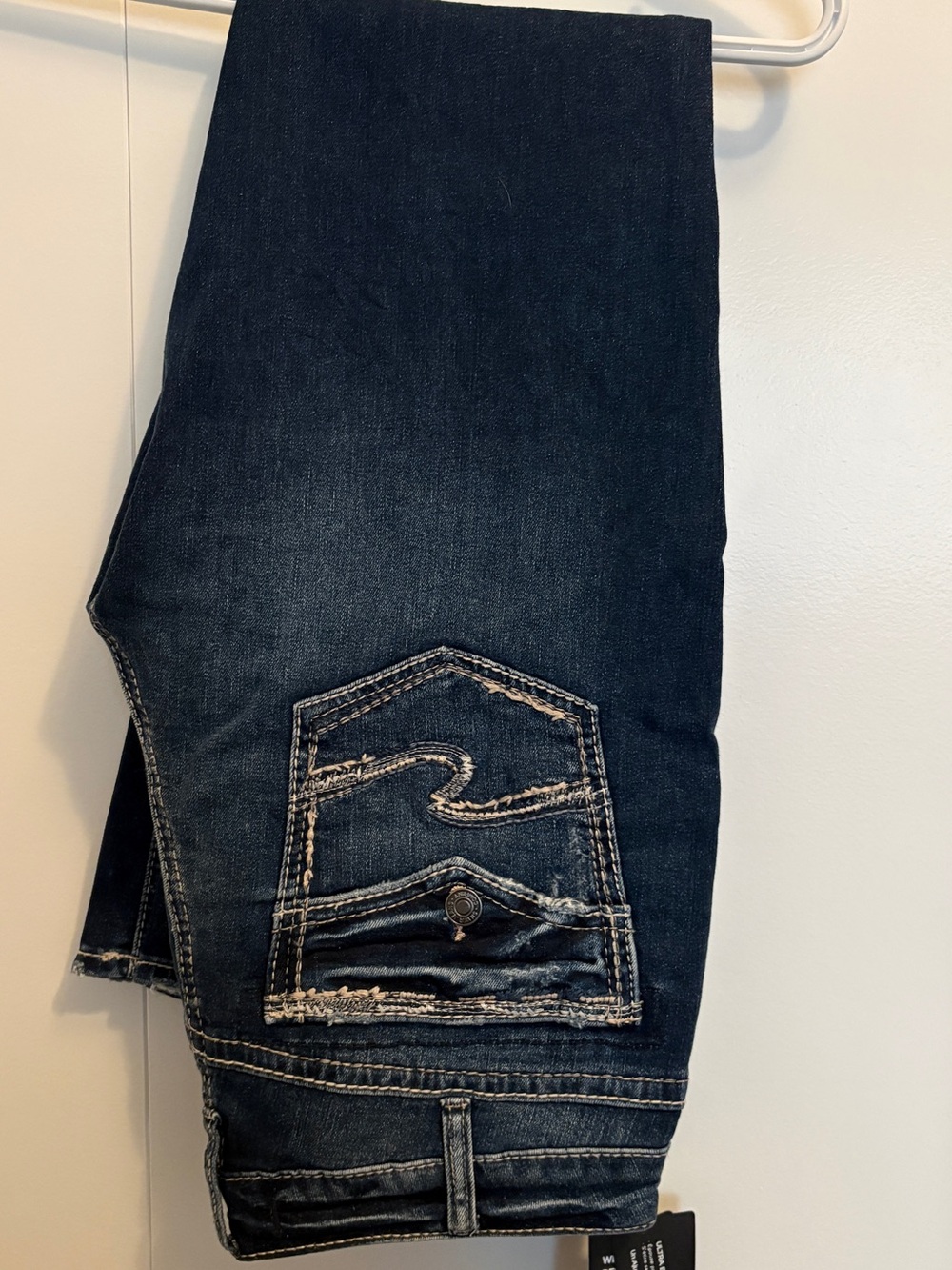 Silver Jeans Women's Slim Straight Dark Blue Denim size 18